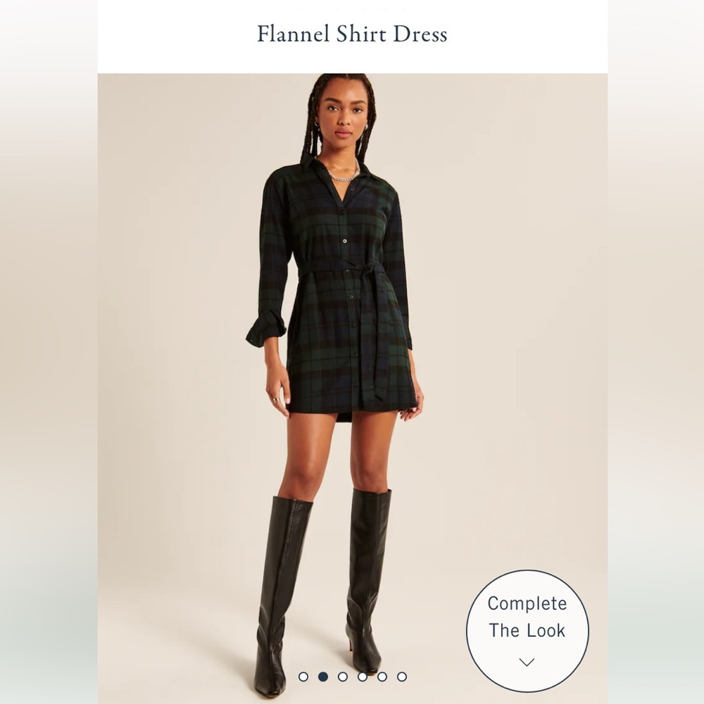 Flannel Shirt Dress